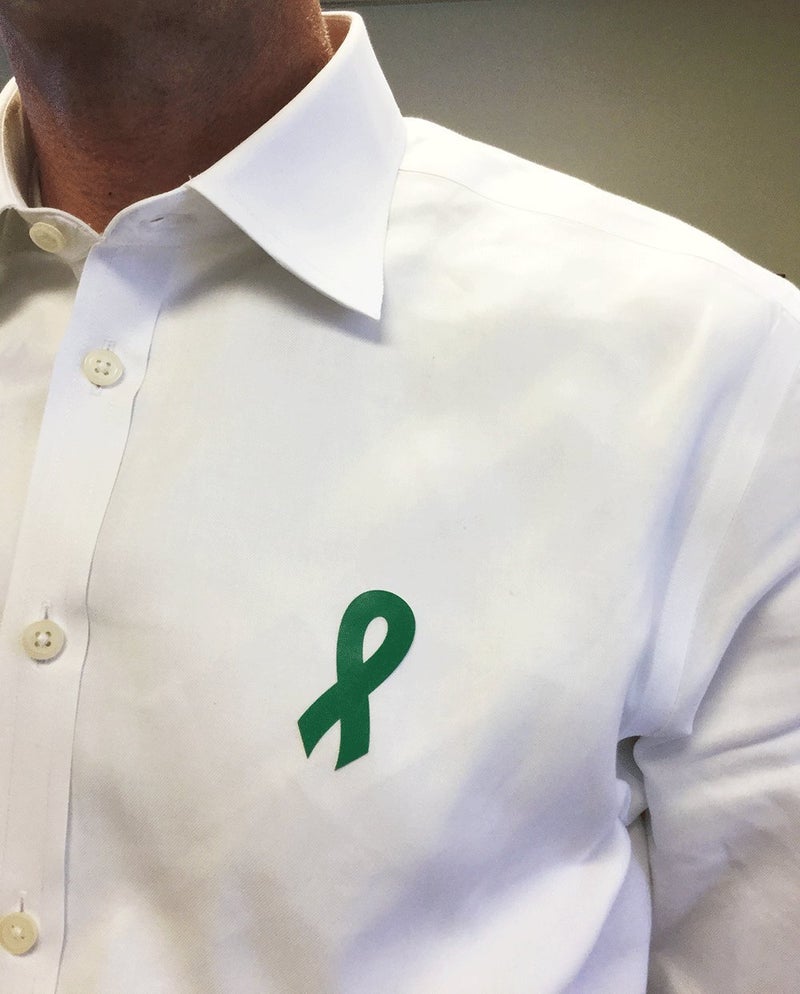 InStockLabels.com Green Awareness Ribbon Stickers 2 Inch 500 Total Adhesive Labels - Image 2